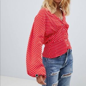 Free people polka dot top
